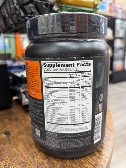 Bucked Up Black Ant Pre-Workout Citrus 24.4 oz