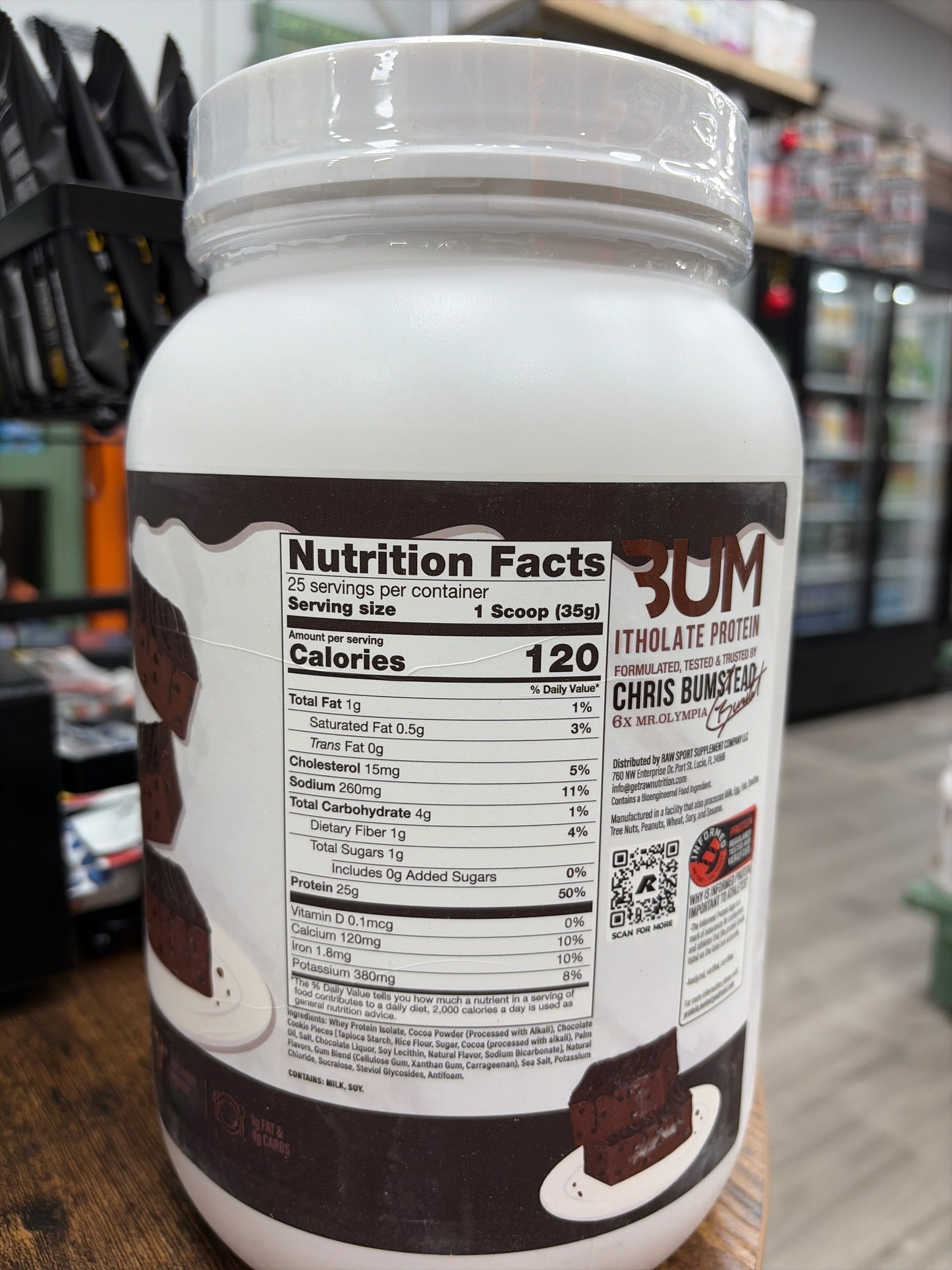 Raw Bum Protein Fudge Brownie 25 Servings
