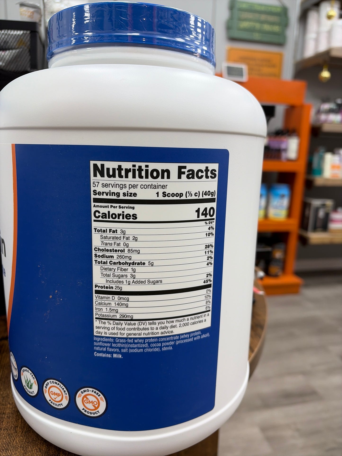 Nutricost Grass-Fed Whey Protein Milk Chocolate Flavored 5 LB