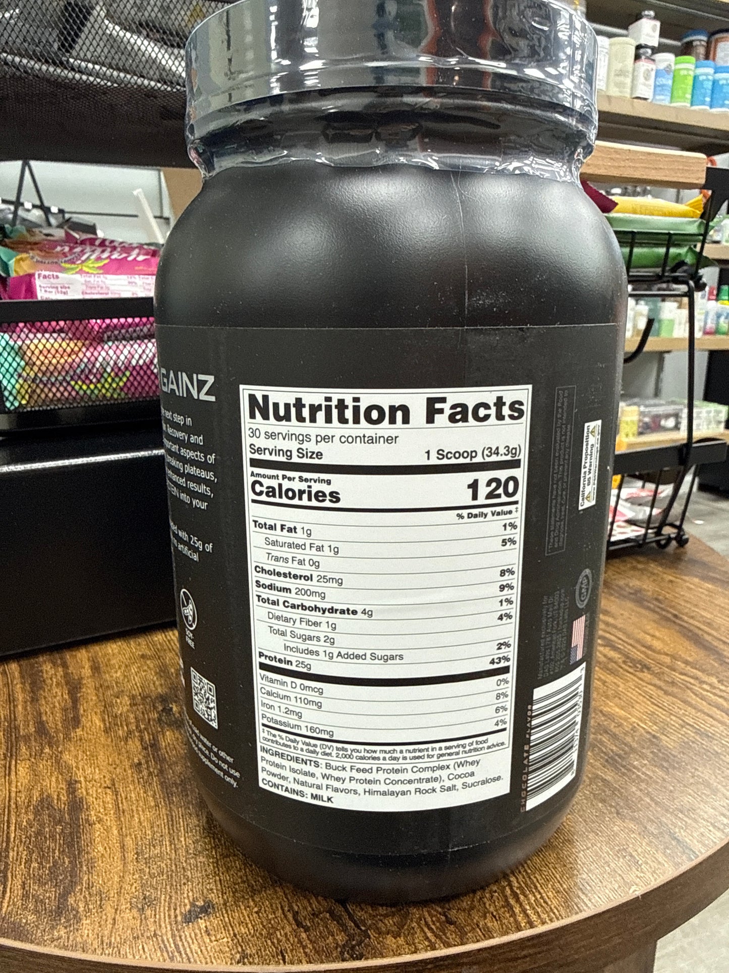 Bucked Up Feed Protein Chocolate Protein Powder (30 Servings)