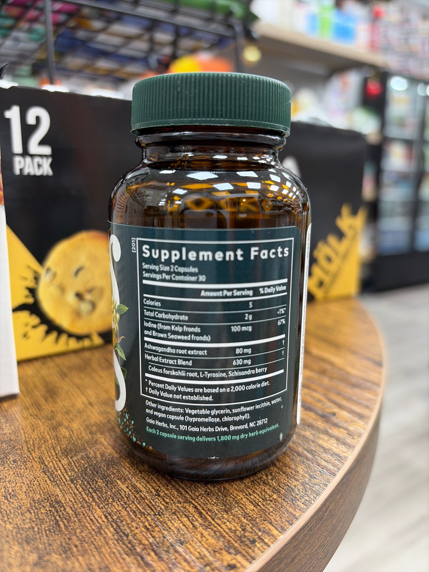 Gaia Herbs Stress Thyroid Support (60 liquid phytonutrients-caps herbal supplement)