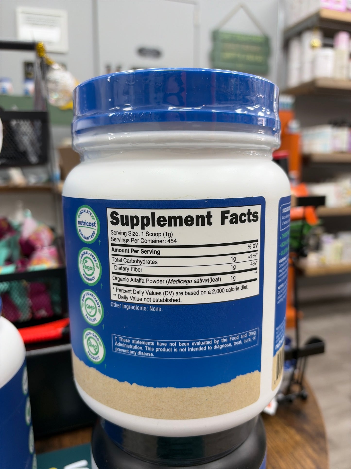Nutricost Organic Alfalfa Unflavored 1 LB