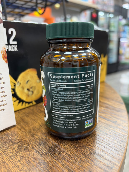 Gaia Herbs Immune Everyday Mushrooms&Herbs (60 Vegan Capsules)