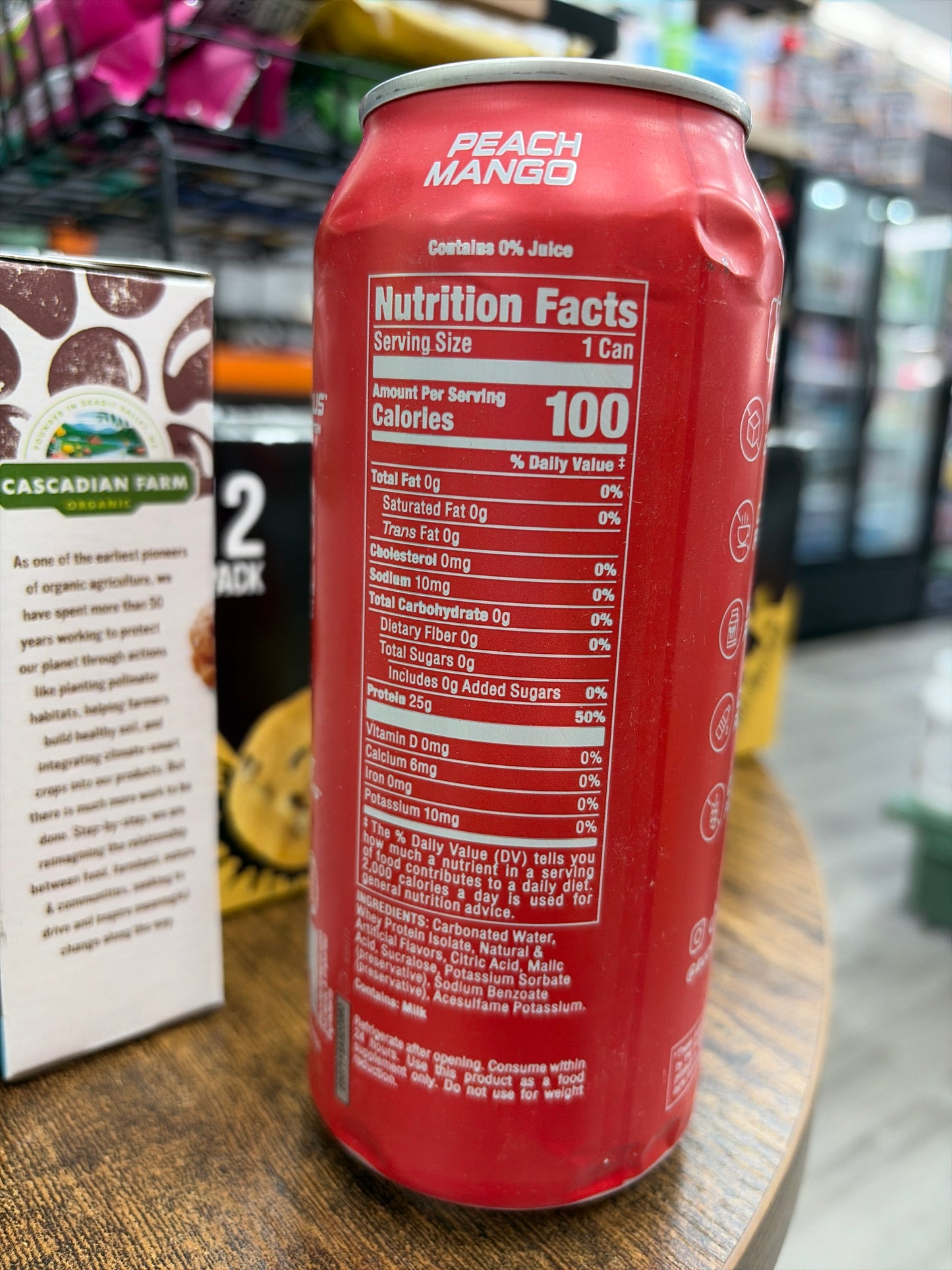 Bucked Up Lightly Carbonated Protein Peach Mango 16 fl/oz