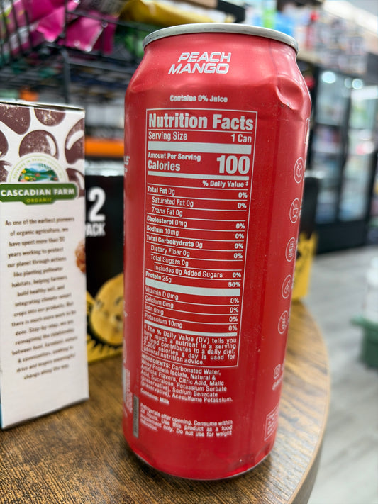 Bucked Up Lightly Carbonated Protein Peach Mango 16 fl/oz
