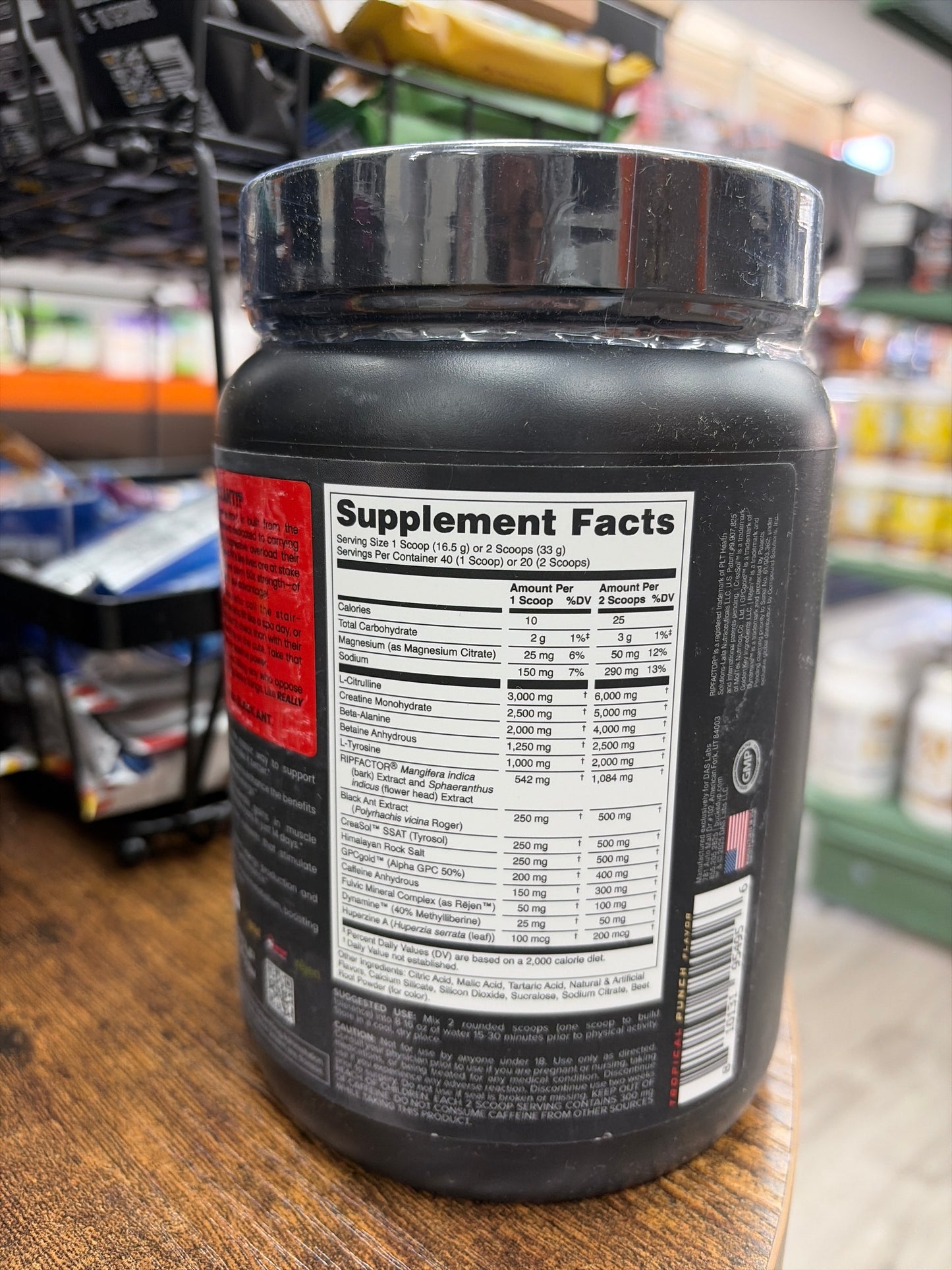 Bucked Up Black Ant Pre-Workout Tropical Punch 24.4 oz