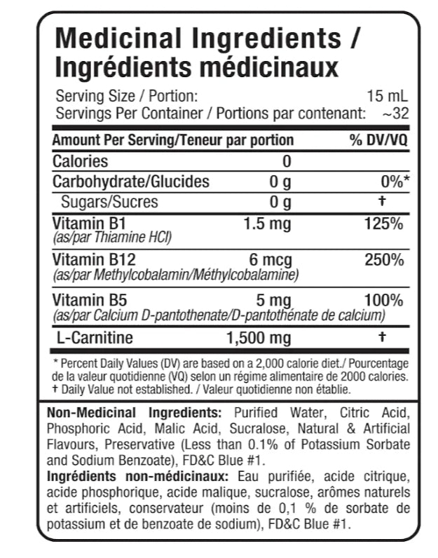 ALLMAX Nutrition Liquid L-Carnitine 1500, Blue Raspberry, 16 oz (473 ml)