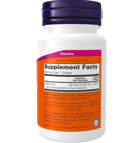 Now Foods, Vitamin D3 2000Iu (Softgels)