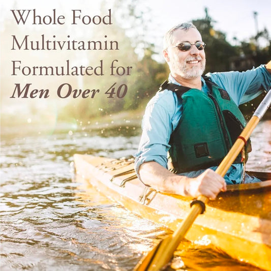 Garden of Life Organics Whole Food Multivitamin for Men 40+, 60 Tablets, Vegan Mens Multi for Health, Well-Being Certified Organic Whole Food Vitamins, Minerals for Men Over 40, Mens Vitamins