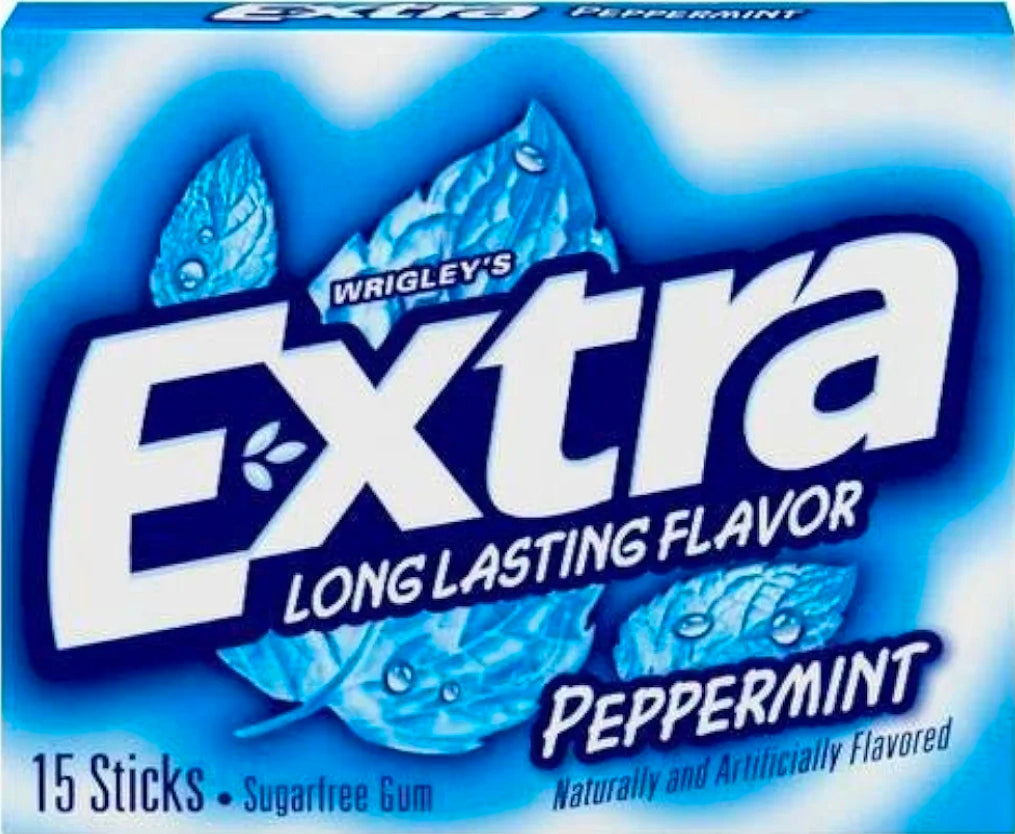 Extra Peppermint Gum Slim Pk 15 Pc (Pack of 6)