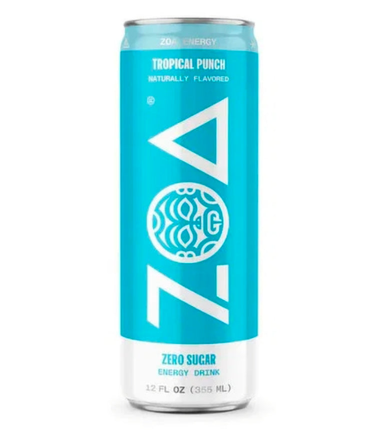 ZOA Zero Sugar Tropical Punch Energy Drink, 12 Ounce