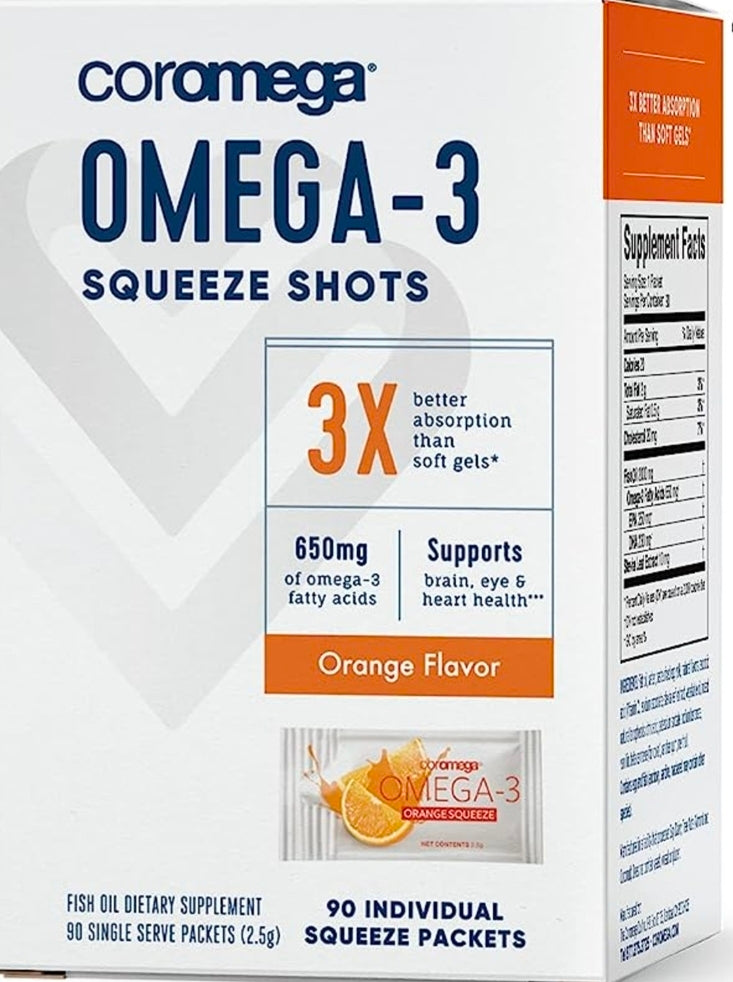 Coromega Omega_3 Squeeze Shots 90 individual pack