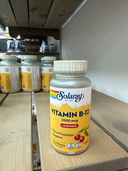 Solaray Vitamin B-12 2000 mcg Lozenges (90)