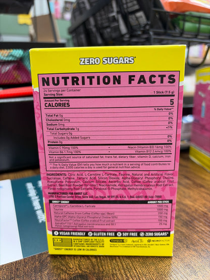 Ghost Enery Drinks 24 Sticks Sour-Pink Lemonade