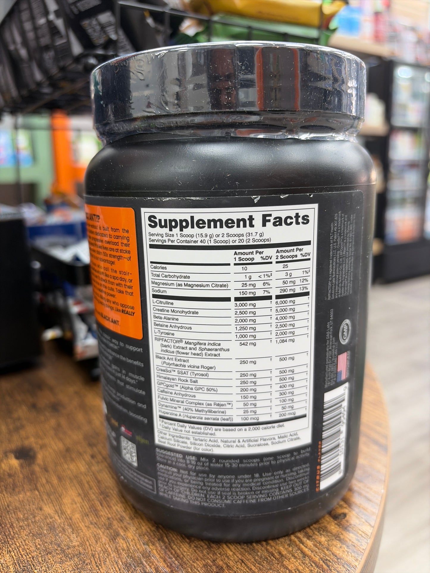 Bucked Up Black Ant Pre-Workout Citrus 24.4 oz