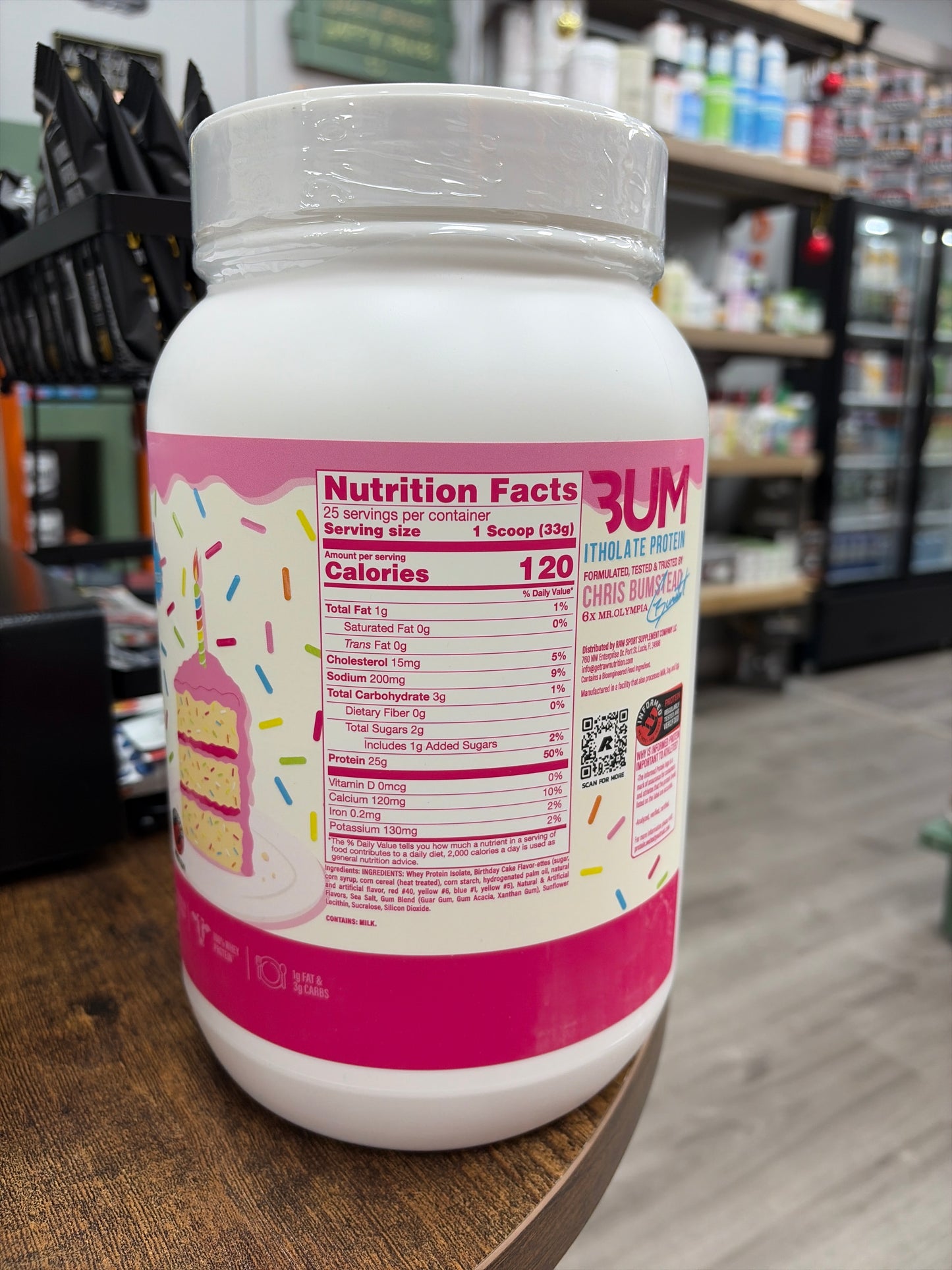 Raw Bum Protein Birthday Cake 25 Servings