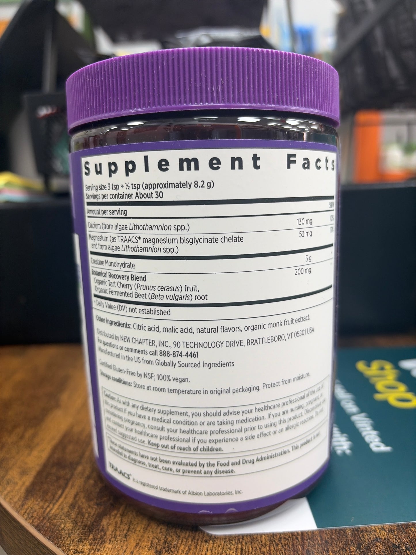 New Chapter Creatine Complex Calcium & Magnesium Rasberry Lemonade Powder