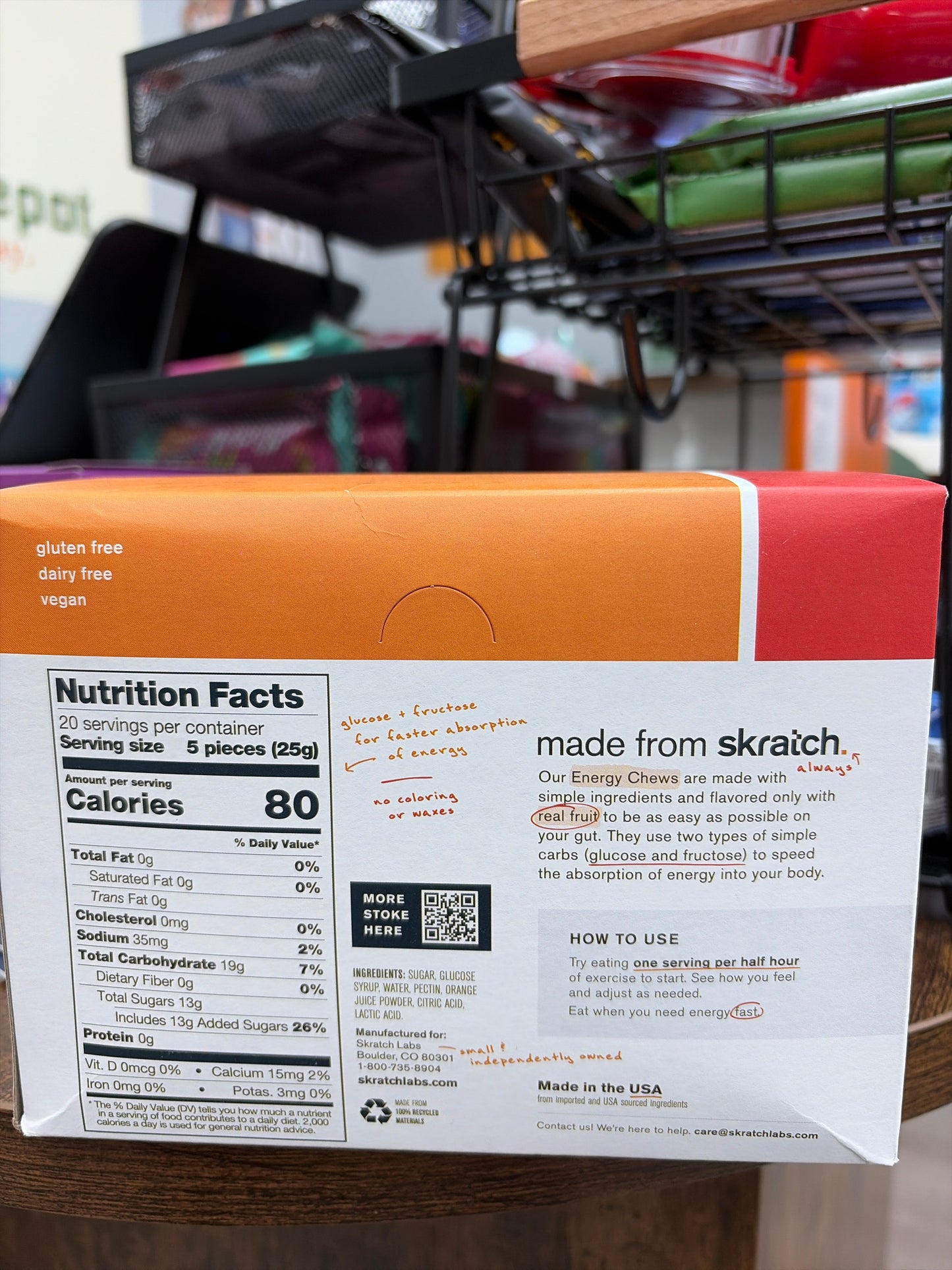 Skratch Labs Orange Energy Chews (10 Packs)