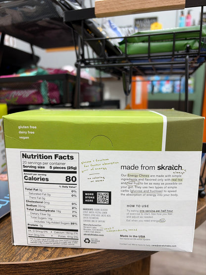 Skratch Labs Lemon+Green Tea Energy Chews (10 Packs)
