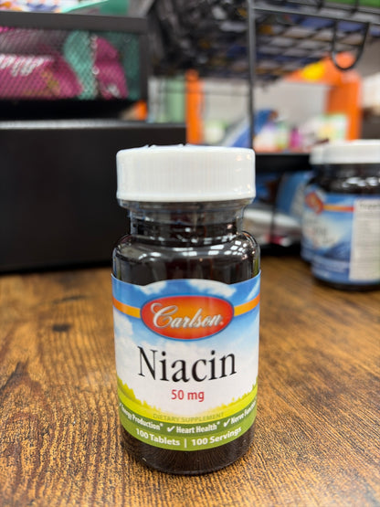 Carlson Niacin 50mg (100 tablets)
