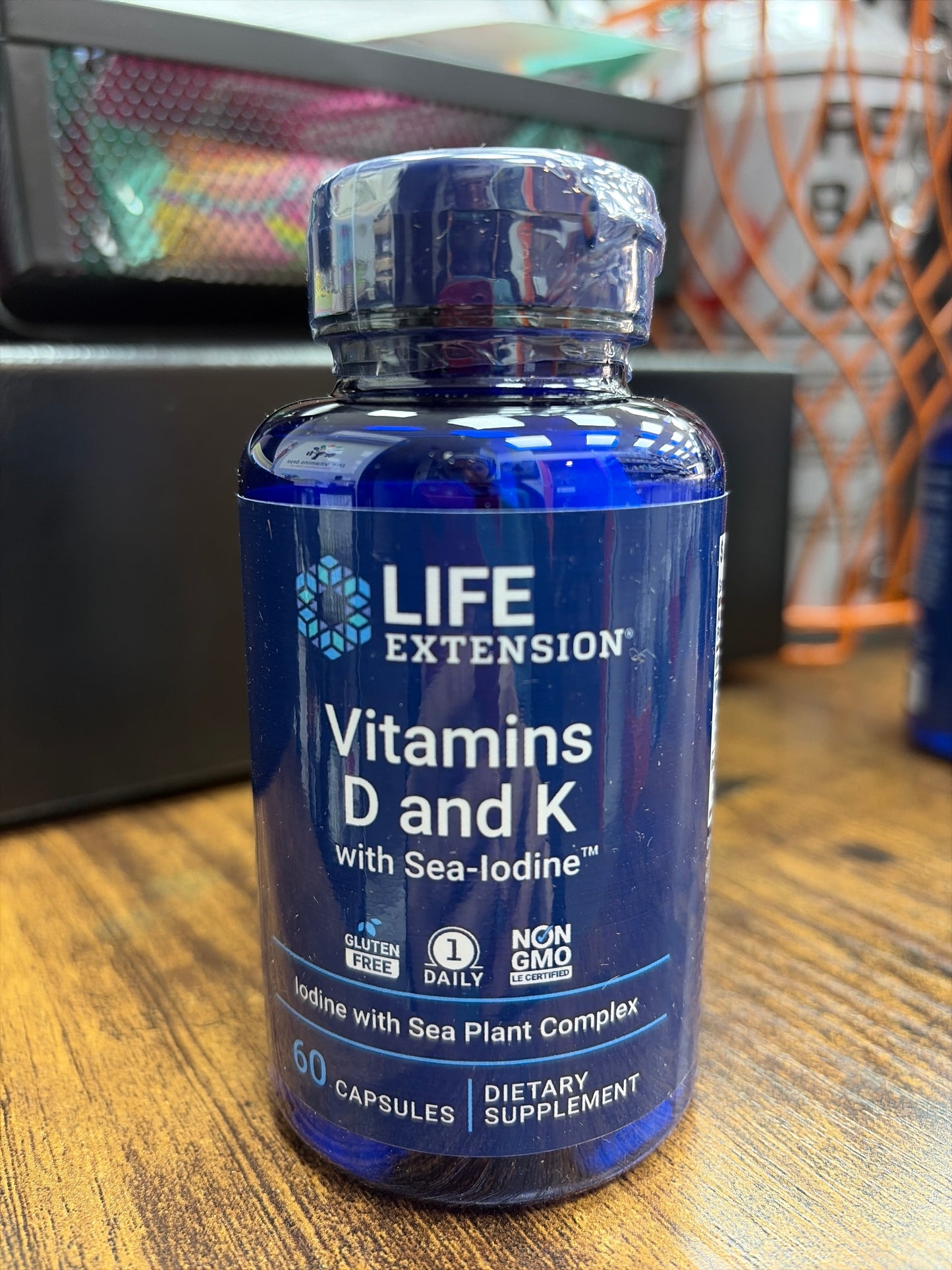 Life Extension Vitamins D and K iodine with sea plant complex 60 capsules