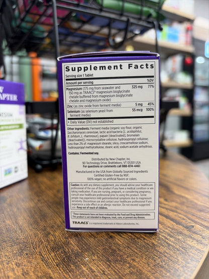 New Chapter Magnesium+Selenium&Zinc 30 Vegan Tablets