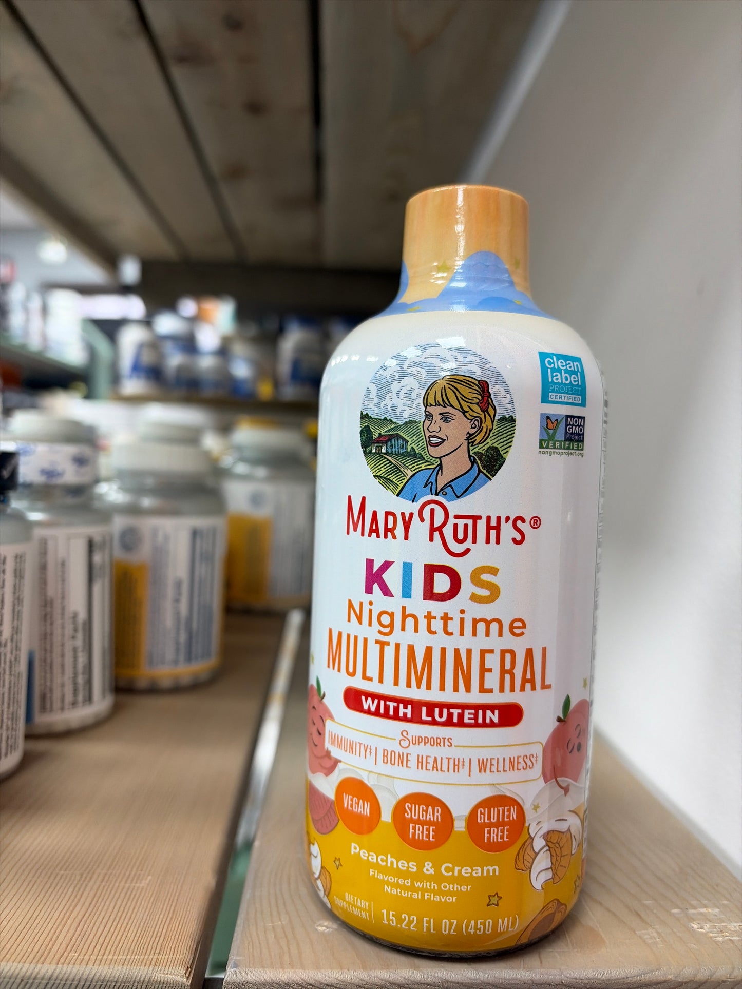 Mary Ruth’s Kids Nighttime Multimineral With Lutein Liquid Peaches&Cream 15.22 FL. OZ