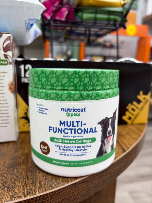 Nutricost Pets Multi-Functional Health Supplement Beef Flavor (60)Soft Chews