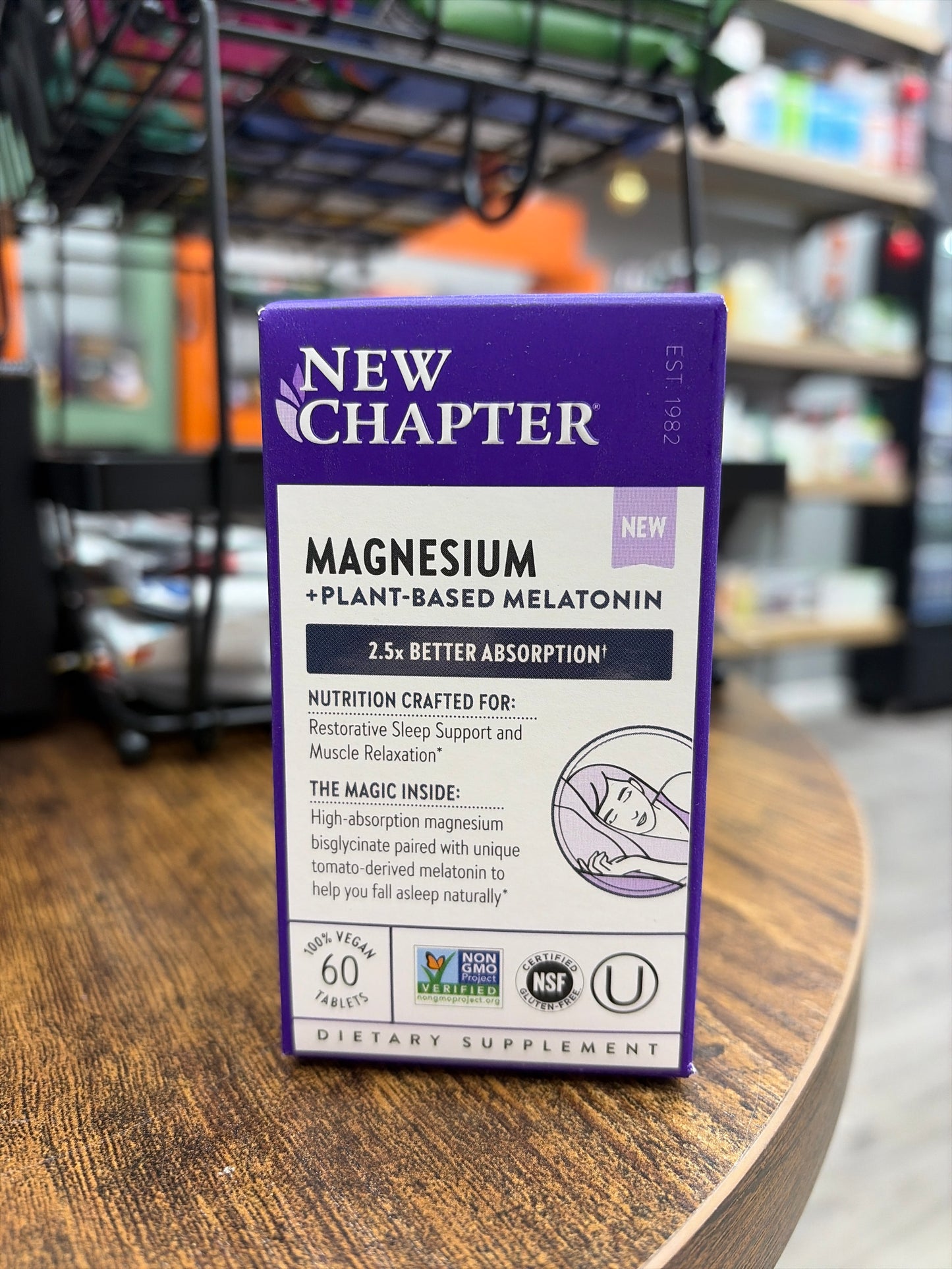 Magnesium+Plant Based Melatonin 60 Vegan Tablets