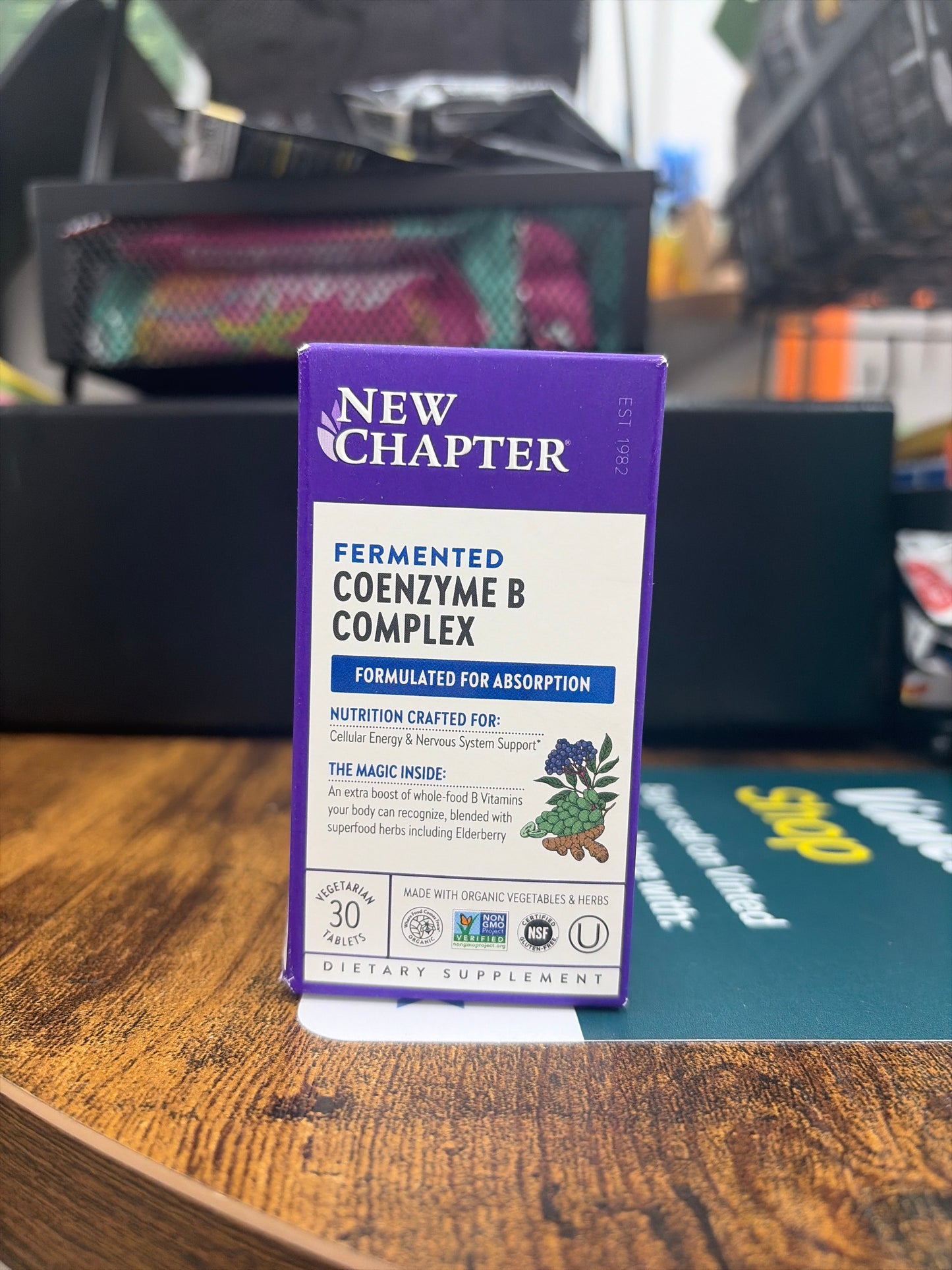 New Chapter Fermented Coenzyme B Complex 30 Vegetarian Tablets