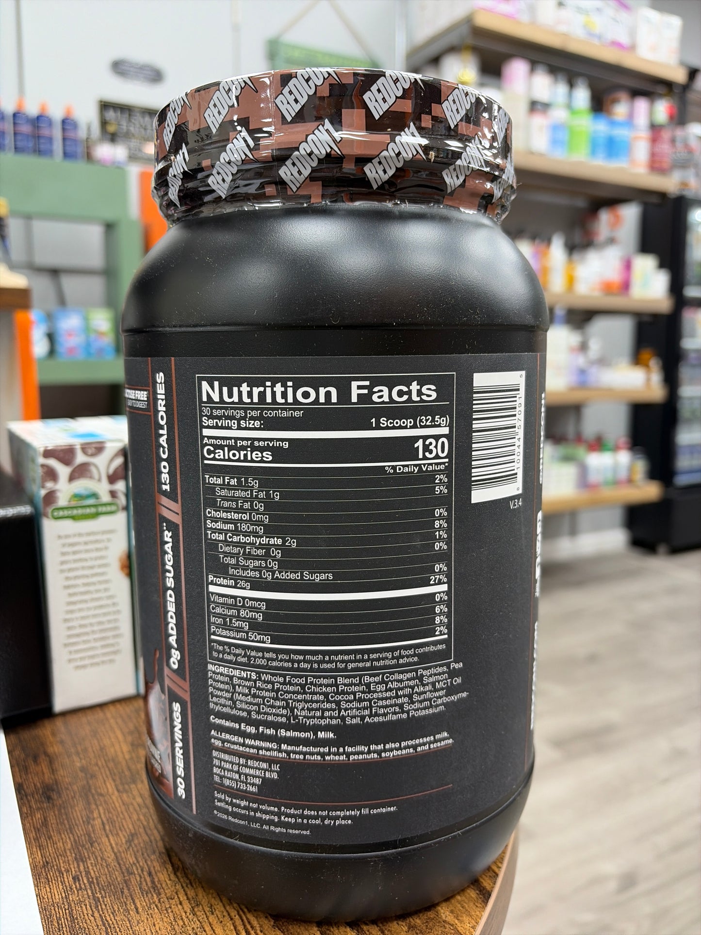 RedCon1 MRE Lite Whole Food Protein Fudge Brownie 2.1 LB
