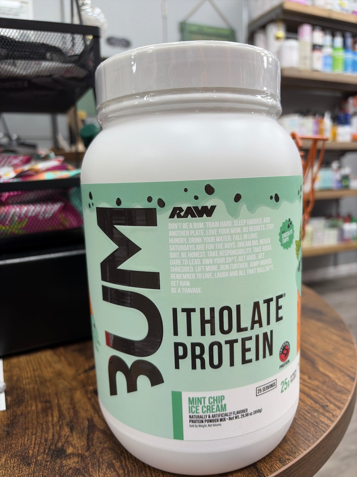 Raw BUM Itholate Protein Mint Chip İce Cream 29.98 oz