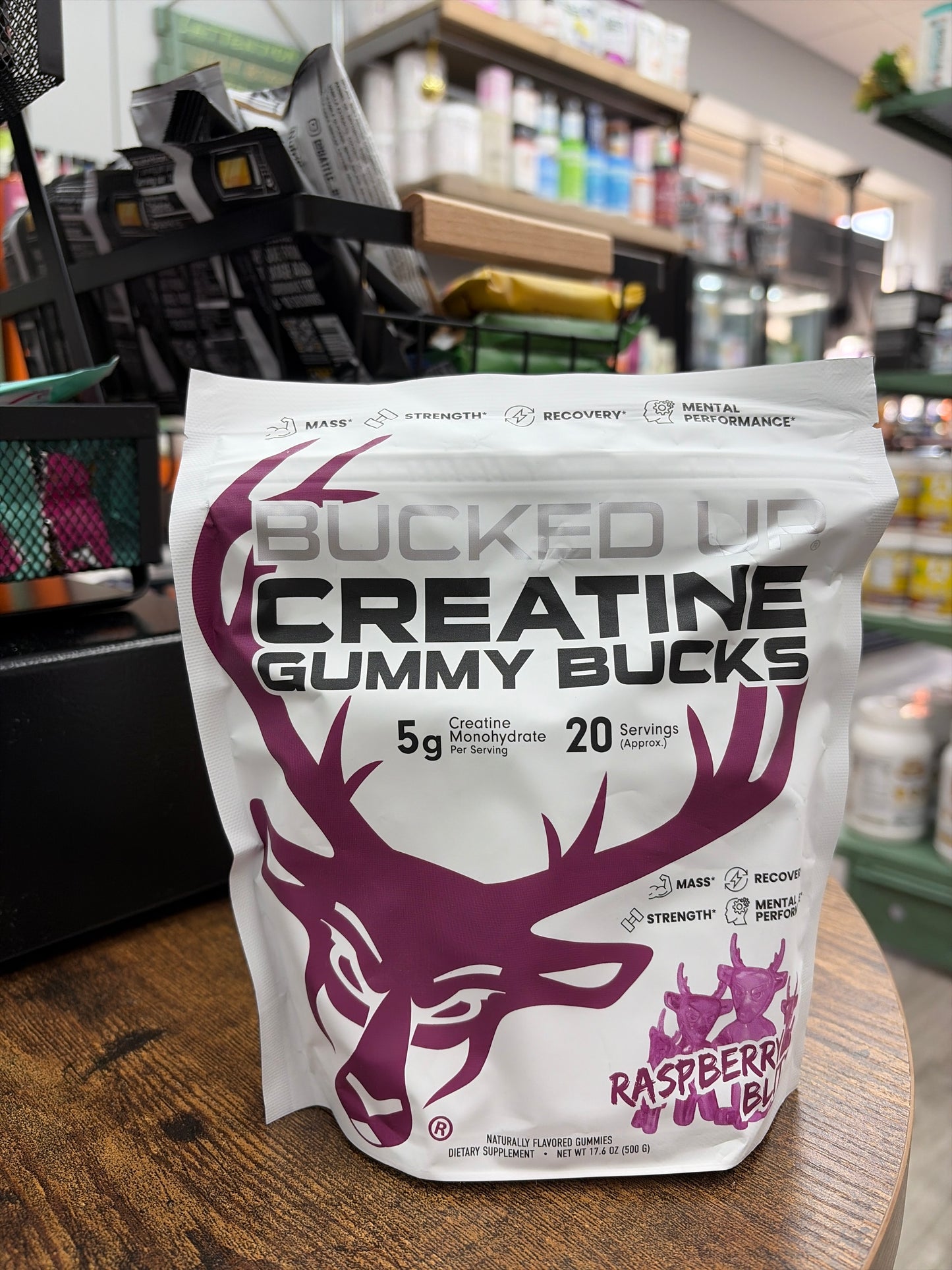 Bucked Up Creatine Gummy Bucks Raspberry Blitz