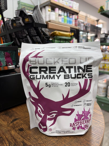 Bucked Up Creatine Gummy Bucks Raspberry Blitz