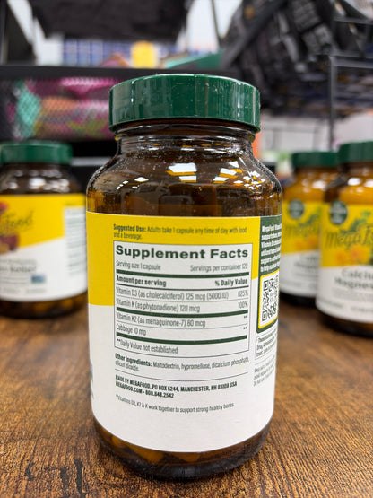 MegaFood 5000 IU Vitamin D3&K2 (120 mini Tablets)