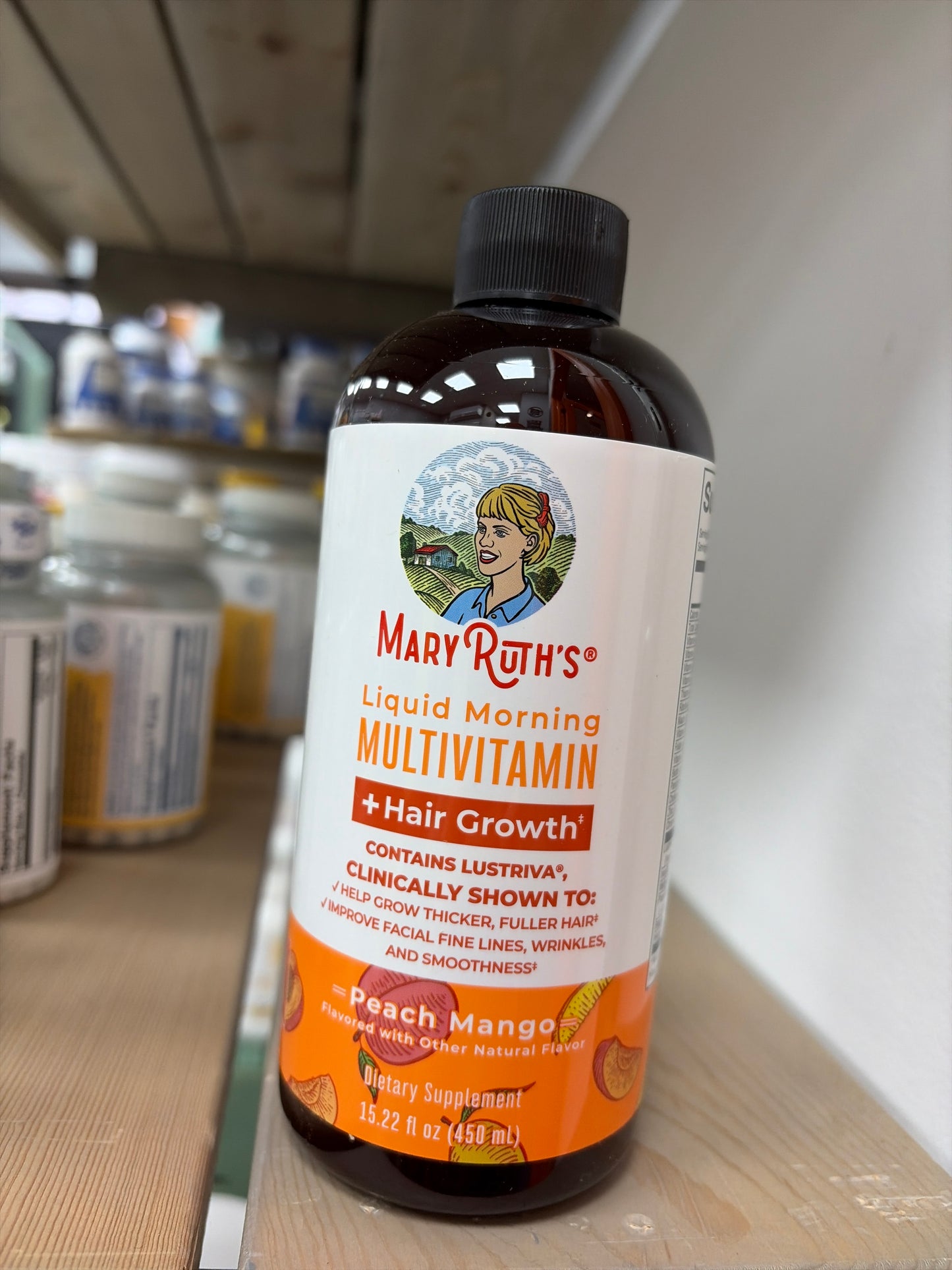 Mary Ruth’s Liquid Morning Multivitamin+Hair Growth Peach Mango 15.22 fl.oz