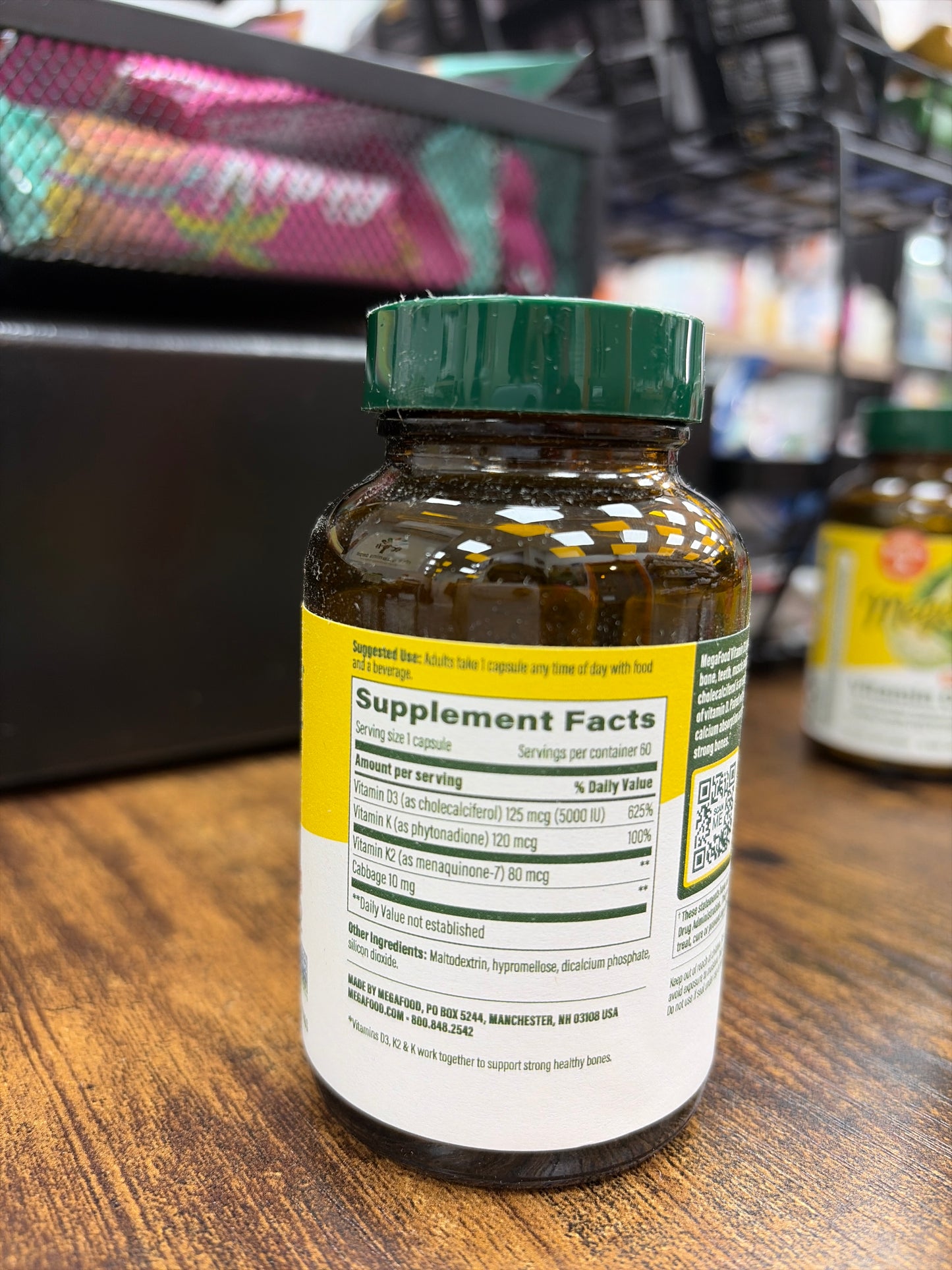 MegaFood 5000 IU Vitamin D3&K2 (60 mini Tablets)