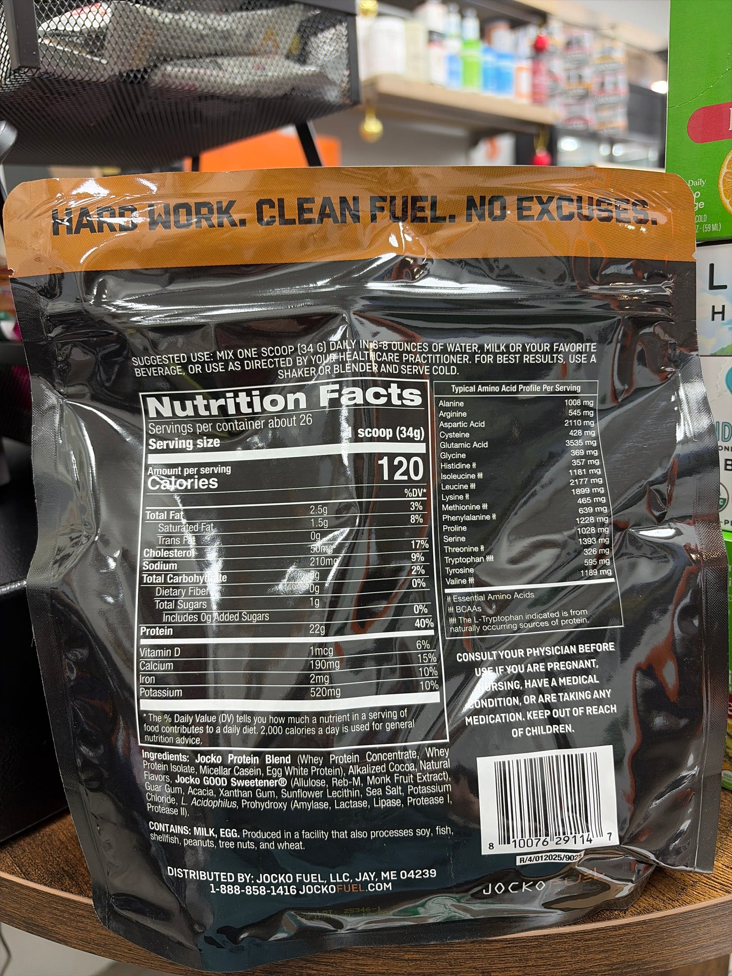 Jocko Protein Powder Chocolate Milkshake 26 Servings 2 LB