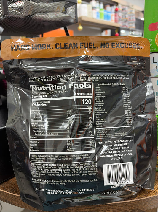 Jocko Protein Powder Chocolate Milkshake 26 Servings 2 LB