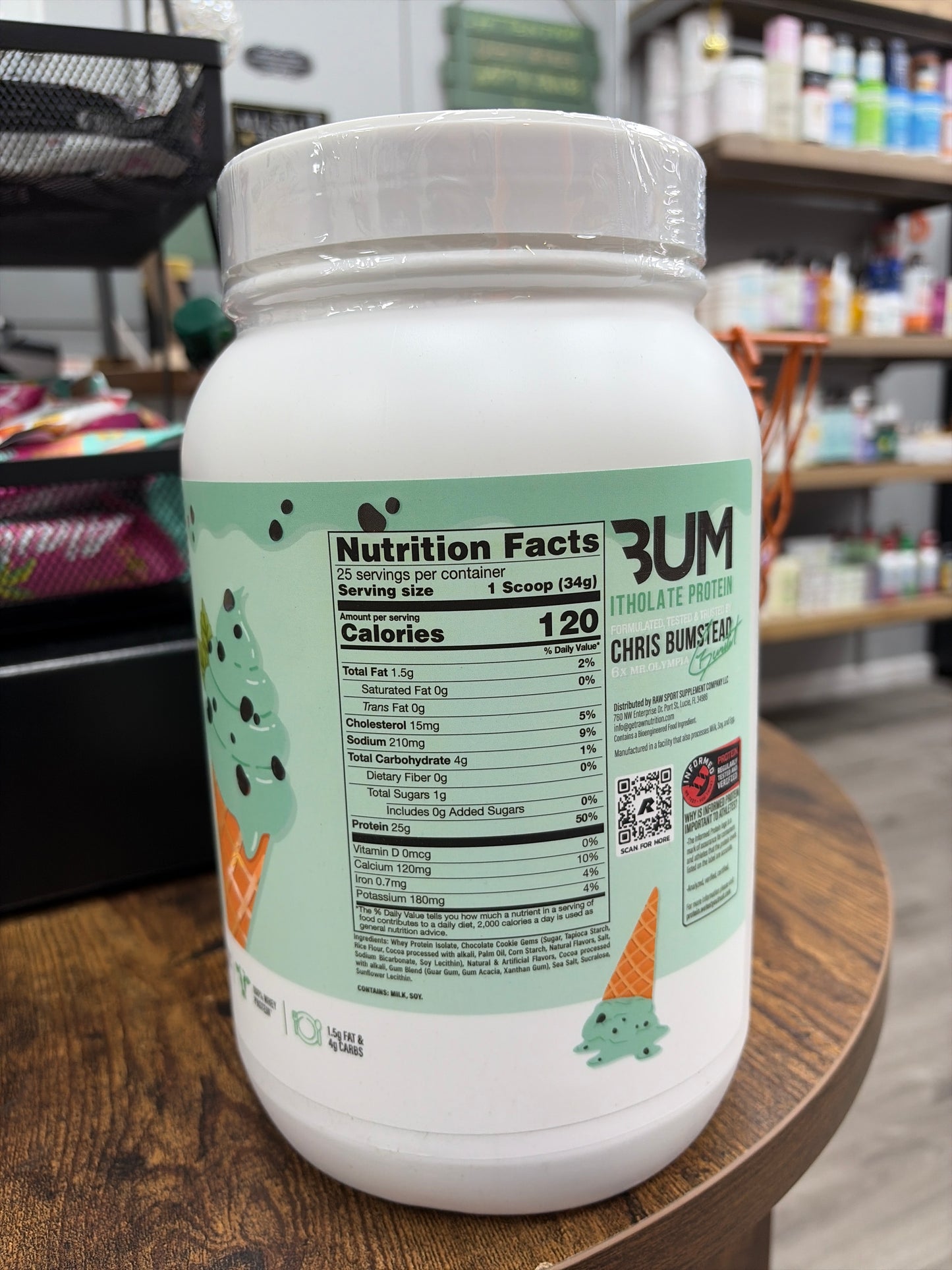 Raw BUM Itholate Protein Mint Chip İce Cream 29.98 oz