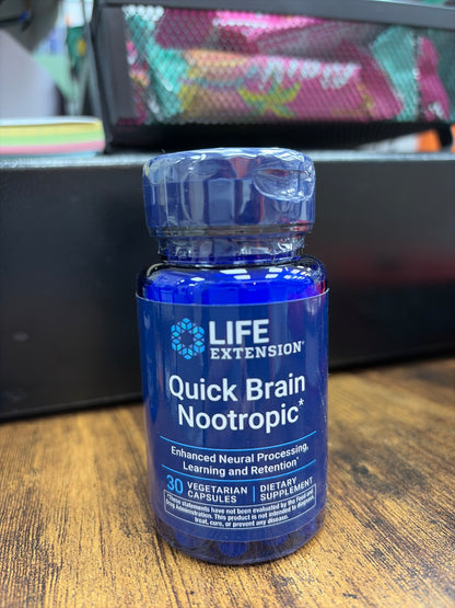Life Extension Quick Brain Nootropic 30 Vegetarian Capsules