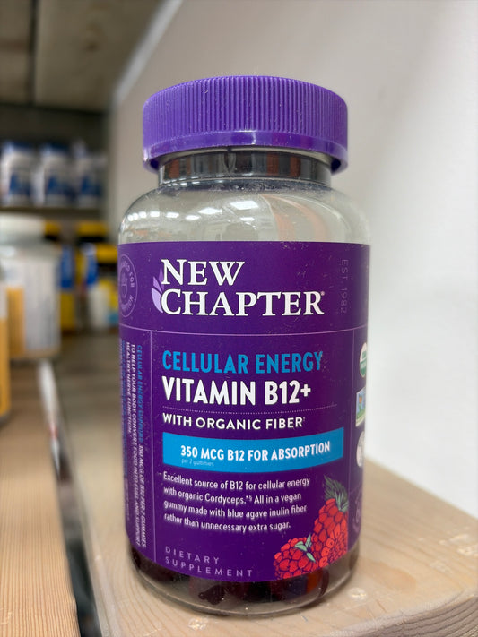 New Chapter Cellular Energy Vitamin B12+ With Organic Fiber (60 Gummies)