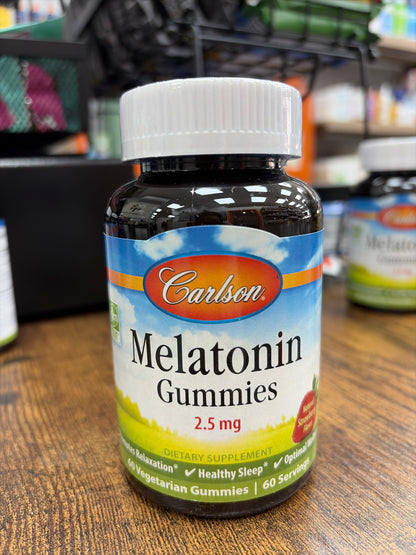 Carlson Melatonin Gummies 2.5mg (60 vegetarian capsules)