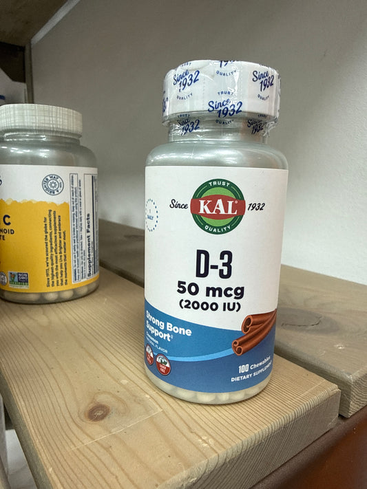 KAL D-3 50 mcg (2000 IU) 100 Chewables