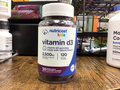 Nutricost Vitamin d3(120 mixed berry flavored gummies)