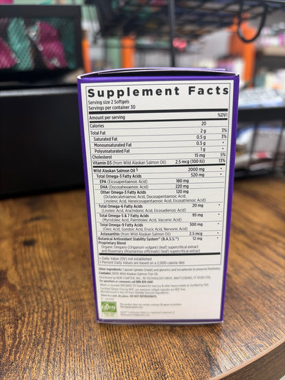 New Chapter Wholemega Fish Oil (60 Softgels) 2000 mg