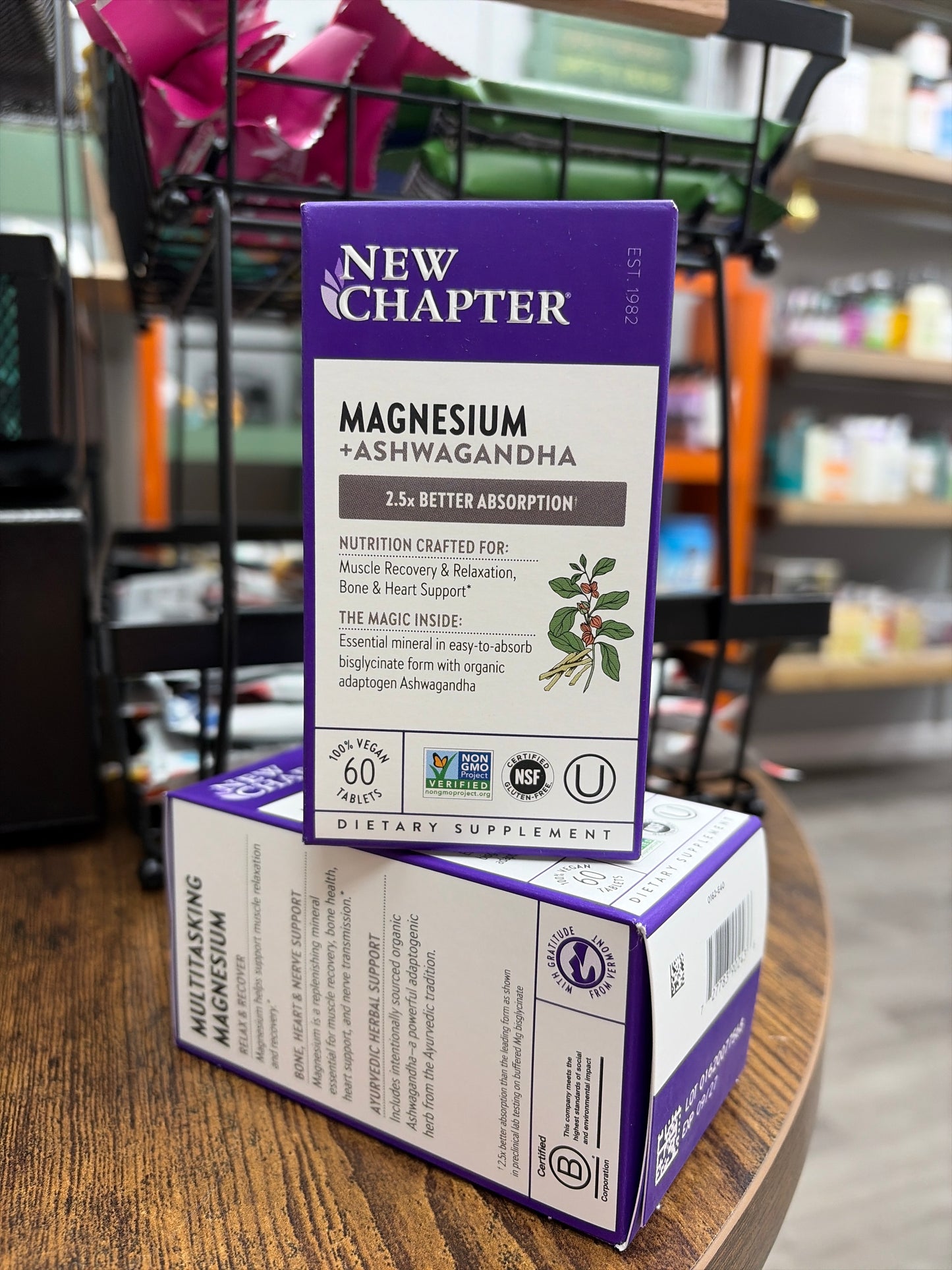 New Chapter Magnesium+Ashwaganda 60 Vegan Tablets
