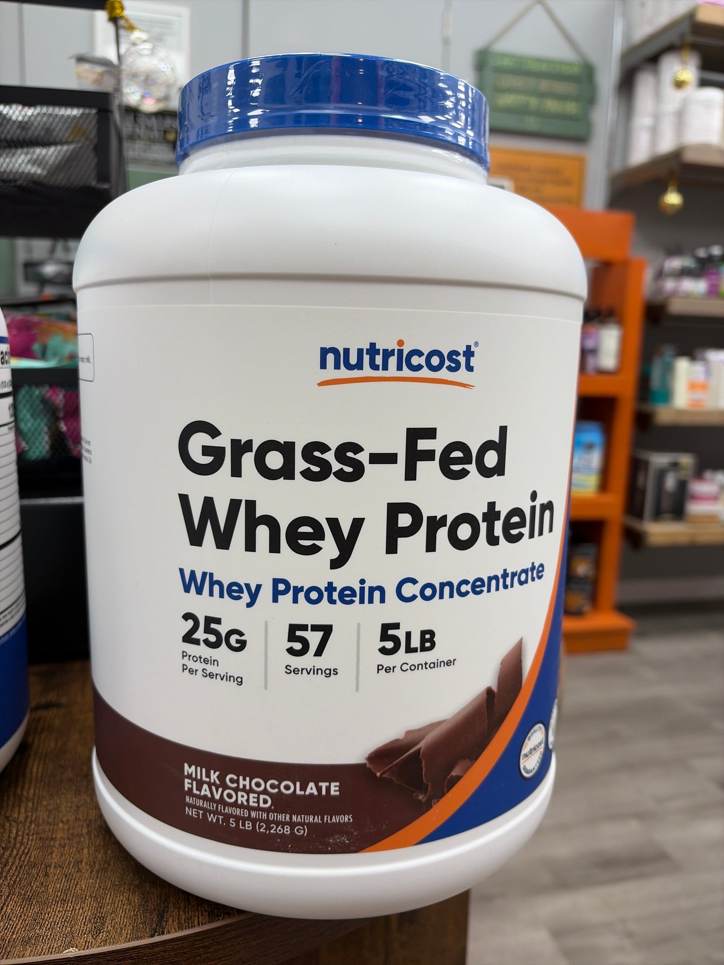 Nutricost Grass-Fed Whey Protein Milk Chocolate Flavored 5 LB
