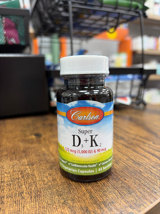 Carlson Super D3+K2 (45 vegetarian capsules)