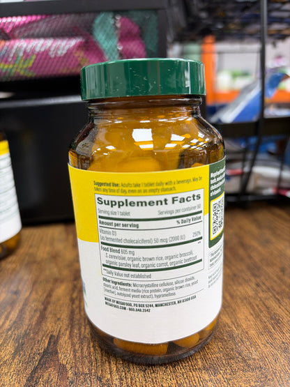 MegaFood 2000 IU Vitamin D3 (60 Tablets)